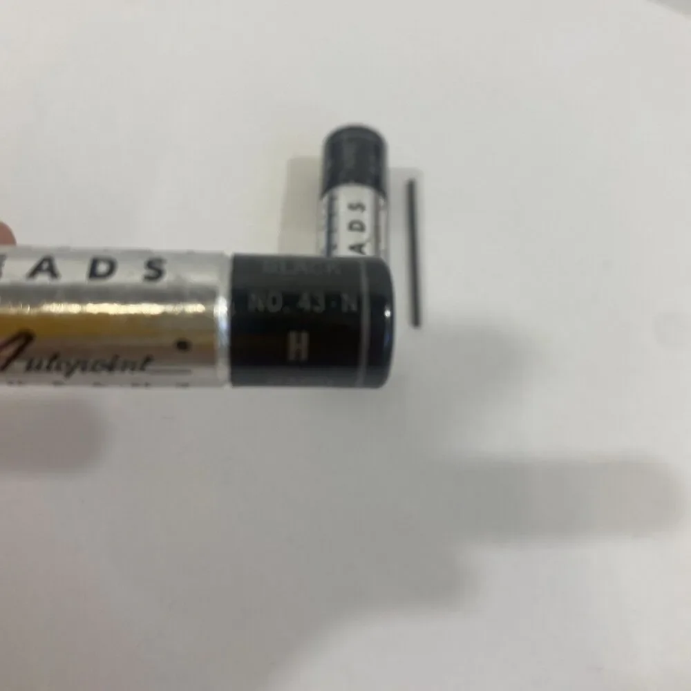 Vtg Lot (2) AUTOPOINT Mechanical Pencil Lead 43-N H Hard Black 1-3/8